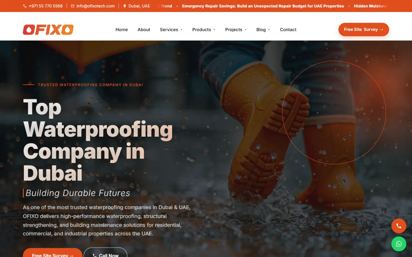 OfixoTech homepage built as a WordPress block theme